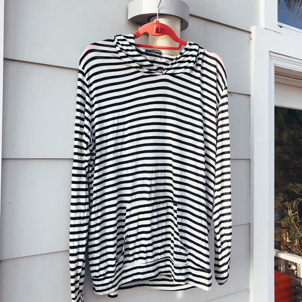 Brand Melville Black and White Stripped Sweatshirt